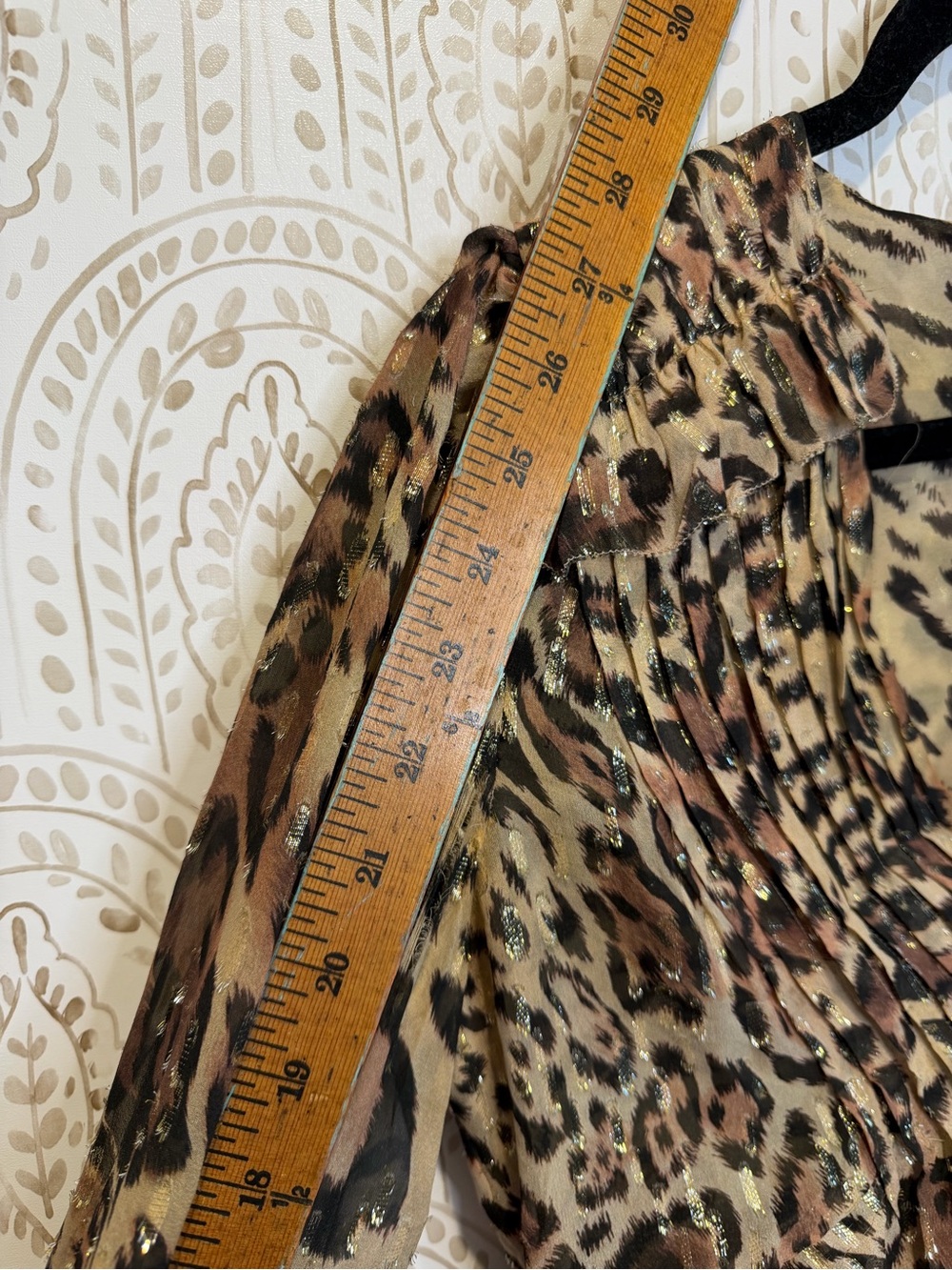 The Kooples Paris size 2 Animal / Cheetah Print Long Sleeve Shimmery Dress - Picture 9 of 10